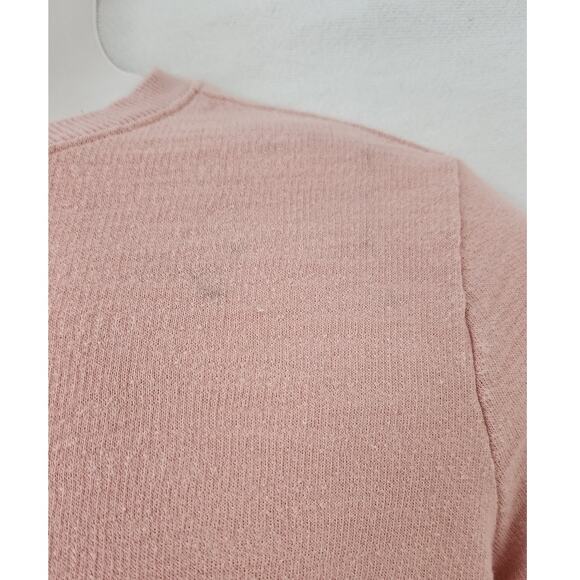 Time and Tru Pink Crew Neck Long Sleeve Sweatshirt Women's Size Small - Picture 3 of 10